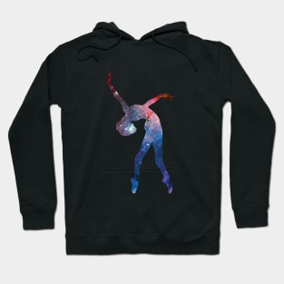 Galaxy ballerina / dancer / gymnast - backbend (galaxy texture) - ballet lover / gymnastics lover / yoga lover Hoodie